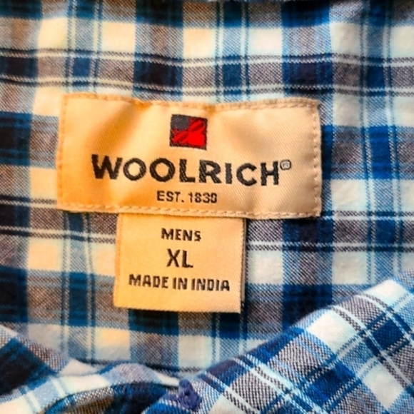 Woolrich Blue Plaid Button-Up Shirt - Picture 2 of 3